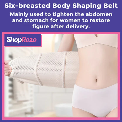 Shaping Belt for Ladies M+ Letter Pattern Six-breasted Body