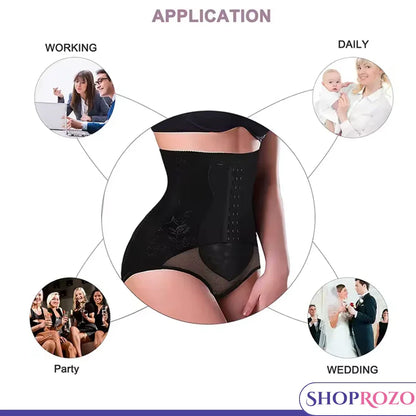 Women Body Shaper Slim Waist Trainer with Hooks Tummy Control Panties Butt Lifter Shapewear Belt Slimming Underwear Panty